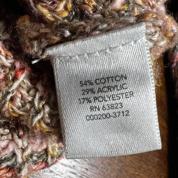 Vintage Asymmetric Knit Sweater Granola Nature Speckled Boho Whimsigoth Indie M - Picture 7 of 11